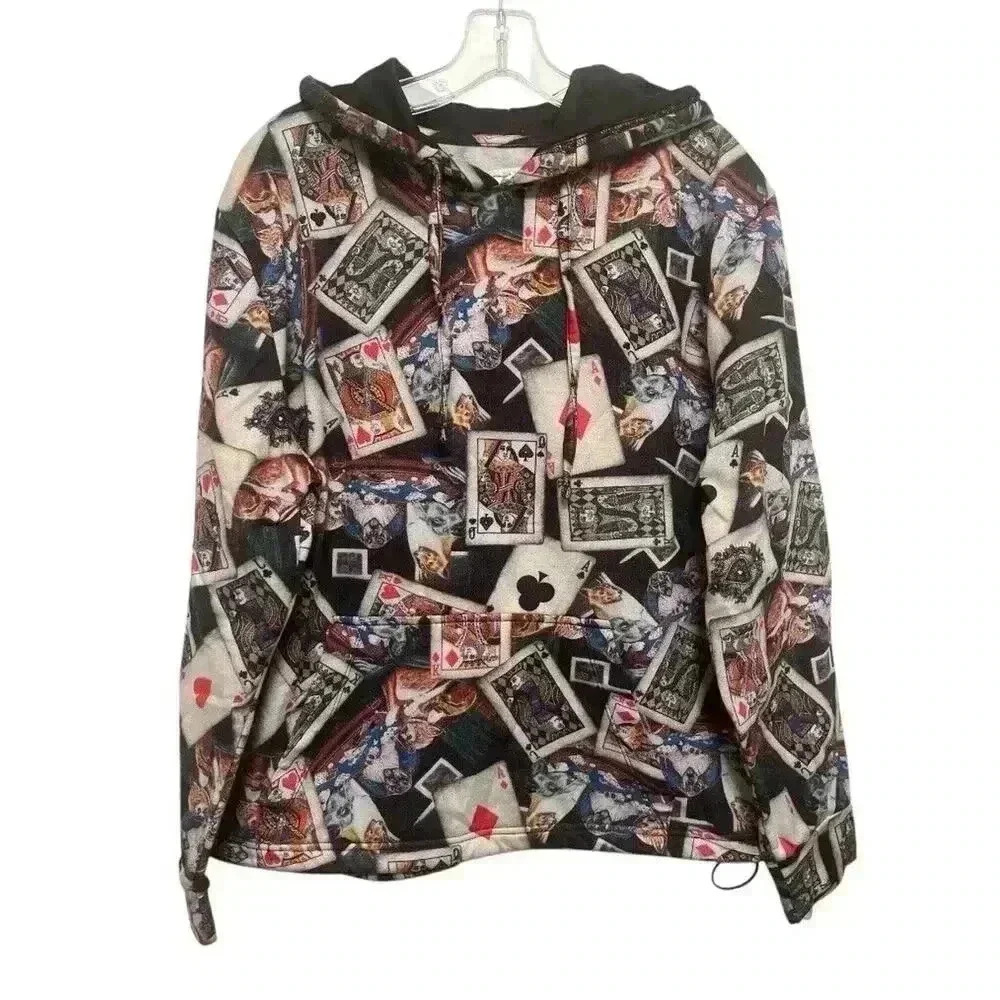 FRESH‎ Prints OF BEL-AIR Hoodie Kash Coolidge Dogs Poker Cards Size Medium
